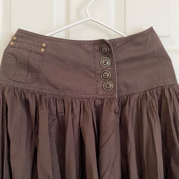Y2K Cotton Short Skirt XS with Flounce, Pocket and Metal Details - Picture 2 of 10